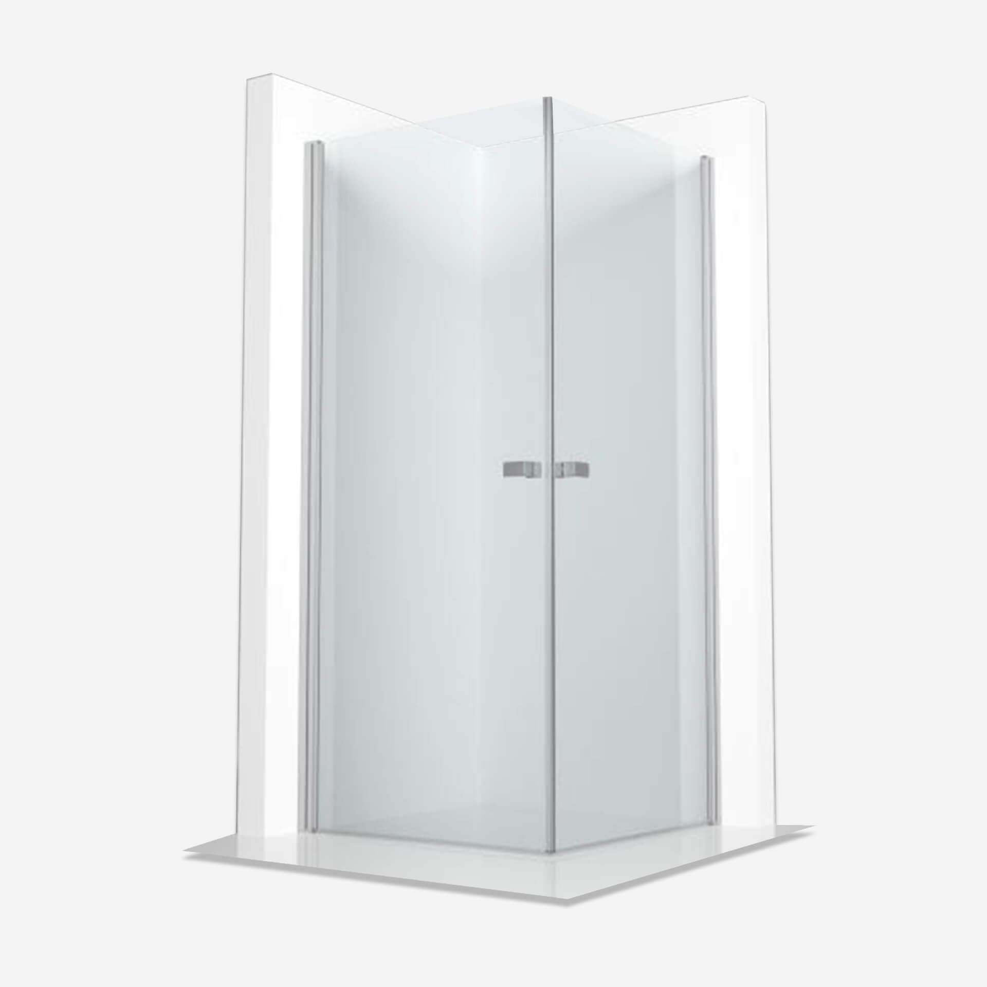 Kabina prysznicowa Aquante, kolekcj aSalto, kabina narożna z drzwiami uchylnymi