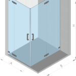Wellbe kabina prysznicowa prostokątna - asymetryczna